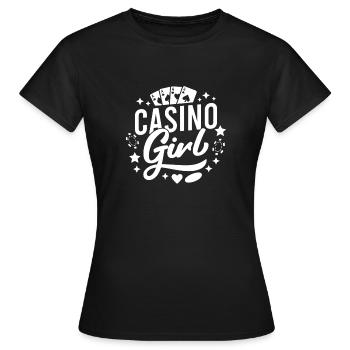 Casino Gambler Casino Girl Gambling - Frauen T-Shirt - Schwarz - Vorne - AI Model Female 172 dark (172cm)