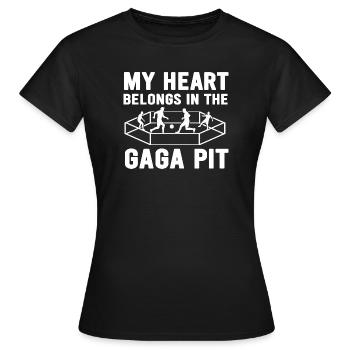 Mein Herz gehört in die Gaga-Grube - Frauen T-Shirt - Schwarz - Vorne - AI Model Female 172 dark (172cm)