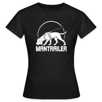 Bloodhound MANTRAILER Suchhunde Hunde Wilsigns - Frauen T-Shirt - Schwarz - Vorne - AI Model Female 172 dark (172cm)
