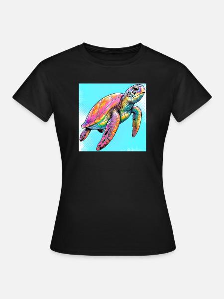 Schildkröte - Frauen T-Shirt - Schwarz