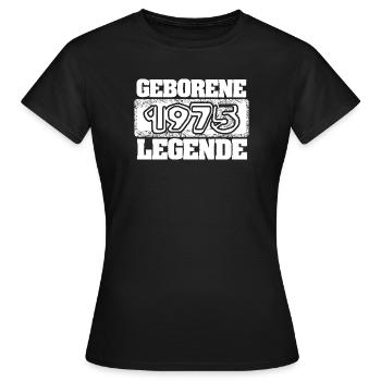 1975 - Frauen T-Shirt - Schwarz - Vorne - AI Model Female 172 dark (172cm)