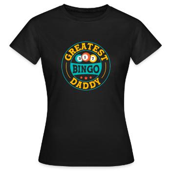 Bingo Bingo Meilleur Bingo Papa Bingo - T-shirt Femme - noir - Devant - AI Model Female 172 dark (172cm)