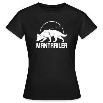 Berger allemand MANTRAILER Chiens de recherche Chiens - T-shirt Femme - noir - Devant - AI Model Female 172 dark (172cm)