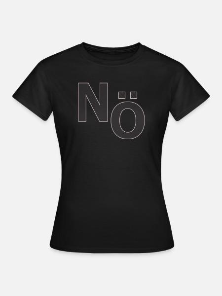 No – Minimal Typografie Statement - Frauen T-Shirt - Schwarz