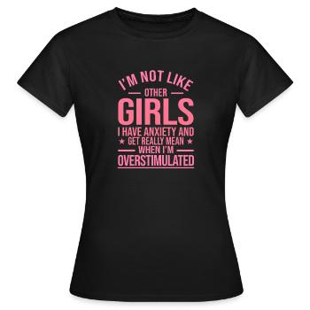 Lustige Aussage eines erwachsenen Mädchens - Frauen T-Shirt - Schwarz - Vorne - AI Model Female 172 dark (172cm)