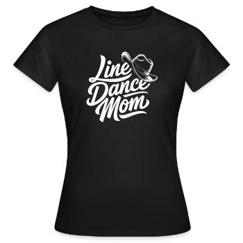Line Dance Mom - Frauen T-Shirt - Schwarz - Vorne - AI Model Female 172 dark (172cm)