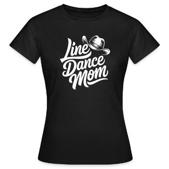 Line Dance Mom - Women's T-Shirt - black - Front - AI Model Female 172 dark (172cm)
