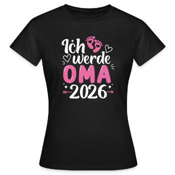 Ich werde Oma 2026  - Frauen T-Shirt - Schwarz - Vorne - AI Model Female 172 dark (172cm)