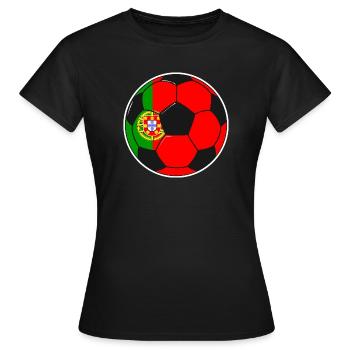Fußballmannschaft Portugal - Frauen T-Shirt - Schwarz - Vorne - AI Model Female 172 dark (172cm)