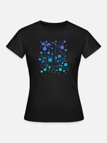 Ozeananker Blasen - Frauen T-Shirt - Schwarz
