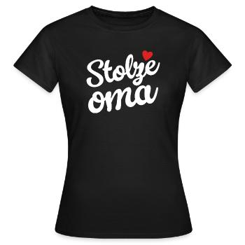 Stolze Oma - Frauen T-Shirt - Schwarz - Vorne - AI Model Female 172 dark (172cm)