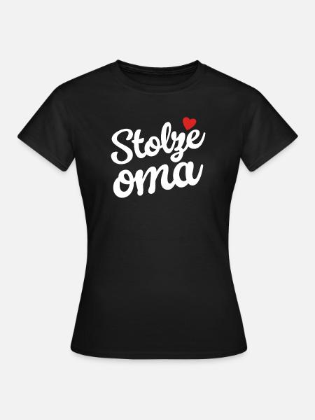 Stolze Oma - Frauen T-Shirt - Schwarz