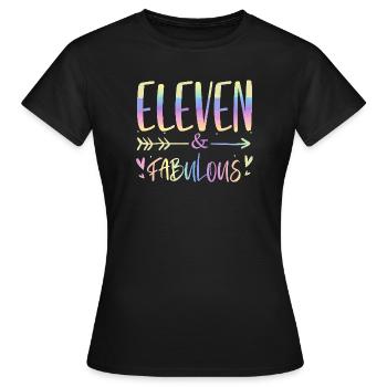 Onze & Fabuleux Scénario Arc-en-ciel - T-shirt Femme - noir - Devant - AI Model Female 172 dark (172cm)