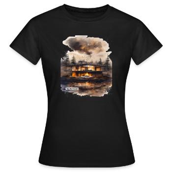 Maison moderne Lakeside Inferno - T-shirt Femme - noir - Devant - AI Model Female 172 dark (172cm)