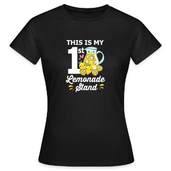 Limonade Limonadenstand Limo Zitrone - Frauen T-Shirt - Schwarz - Vorne - AI Model Female 172 dark (172cm)