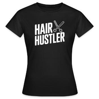 Hair Hustler - Women's T-Shirt - black - Front - AI Model Female 172 dark (172cm)