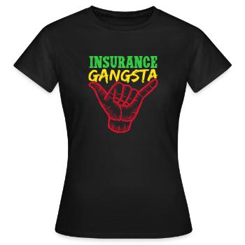 Insurance Agent Insurance Gangsta Funny Insurance - Women's T-Shirt - black - Front - AI Model Female 172 dark (172cm)
