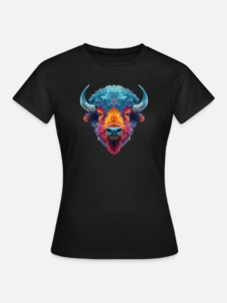 Bison - Frauen T-Shirt - Schwarz