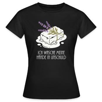 Seifen Schaum Lavendel Hobby - Frauen T-Shirt - Schwarz - Vorne - AI Model Female 172 dark (172cm)