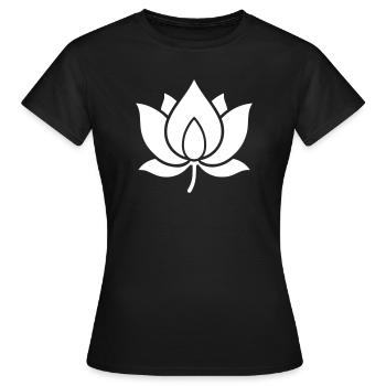 Lotus Lotusblüte Vektor Grafik - Frauen T-Shirt - Schwarz - Vorne - AI Model Female 172 dark (172cm)