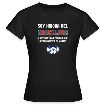 Barcelona Football Fan - Women's T-Shirt - black - Front - AI Model Female 172 dark (172cm)