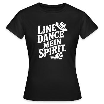 Line Dance Mein Spirit - T-shirt Femme - noir - Devant - AI Model Female 172 dark (172cm)