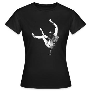 Kletternmotiv für dunkle Produkte - Frauen T-Shirt - Schwarz - Vorne - AI Model Female 172 dark (172cm)