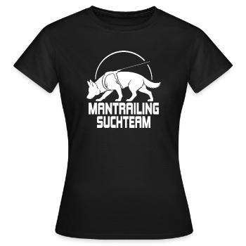 Chiens de recherche de l’équipe de chasse du berger allemand - T-shirt Femme - noir - Devant - AI Model Female 172 dark (172cm)