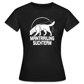 Golden Retriever Mantrailing Team Recherche Chiens Chiens - T-shirt Femme - noir - Devant - AI Model Female 172 dark (172cm)
