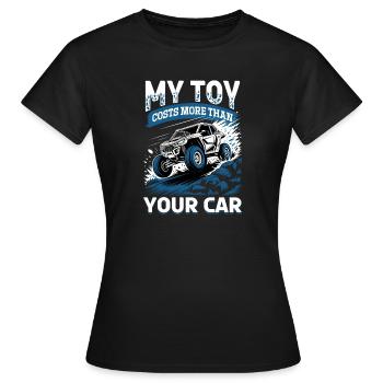 UTV Tout-Terrain 4 Roues Côte à côte - T-shirt Femme - noir - Devant - AI Model Female 172 dark (172cm)