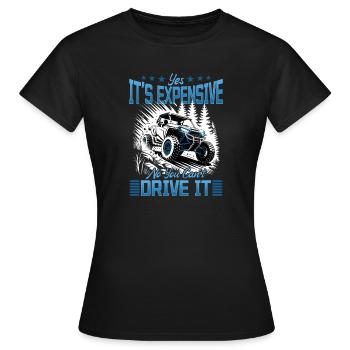 UTV Tout-Terrain 4 Roues Côte à côte - T-shirt Femme - noir - Devant - AI Model Female 172 dark (172cm)