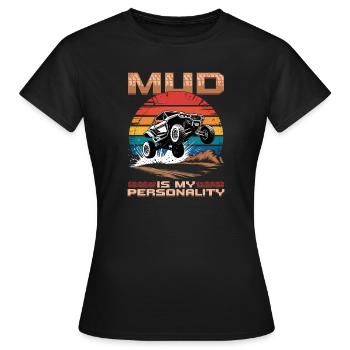 UTV Tout-Terrain 4 Roues Côte à côte - T-shirt Femme - noir - Devant - AI Model Female 172 dark (172cm)