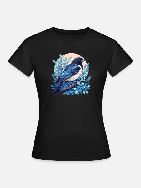 Elstern Elster - Frauen T-Shirt - Schwarz
