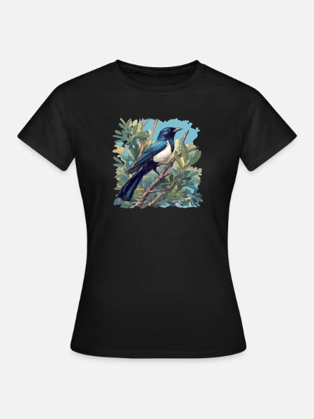 Elstern Elster - Frauen T-Shirt - Schwarz