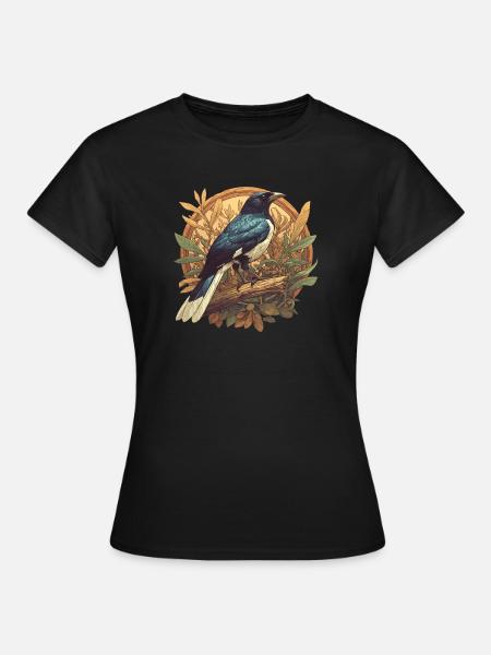 Elstern Elster - Frauen T-Shirt - Schwarz