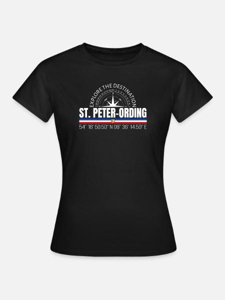 St. Peter-Ording - Frauen T-Shirt - Schwarz