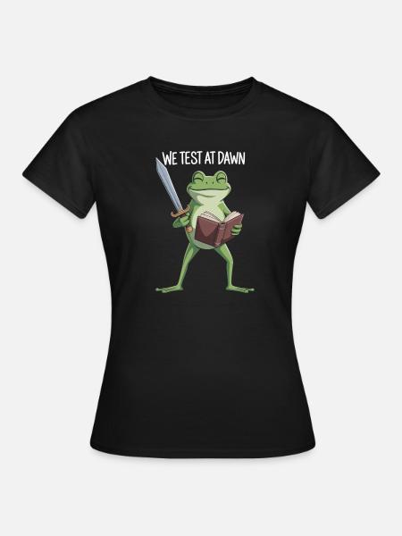 Dawn Test Frog - Frauen T-Shirt - Schwarz