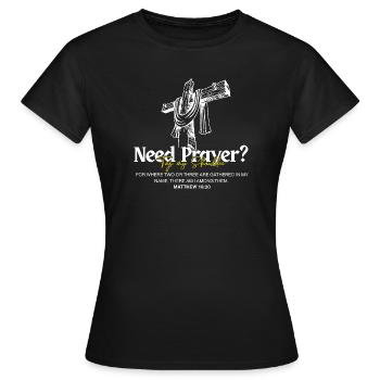 Croyant en Jésus - T-shirt Femme - noir - Devant - AI Model Female 172 dark (172cm)