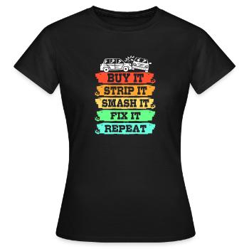 Abriss Derby - Frauen T-Shirt - Schwarz - Vorne - AI Model Female 172 dark (172cm)
