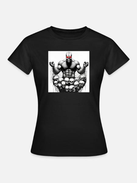 Muscular Net Schädel - Frauen T-Shirt - Schwarz