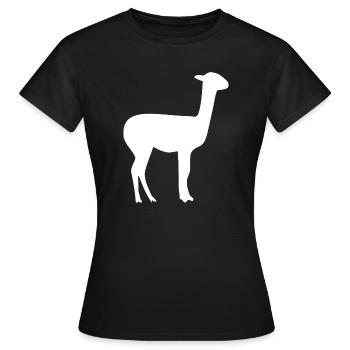 lama - Women's T-Shirt - black - Front - AI Model Female 172 dark (172cm)