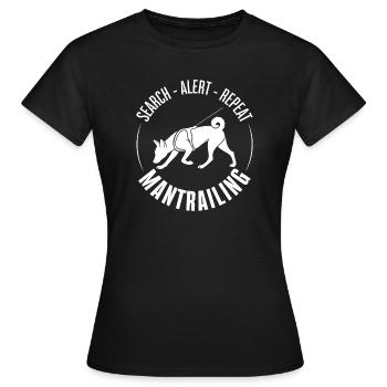 Chiens de chasse de piste Basenji Chiens de recherche sportive Wilsigns - T-shirt Femme - noir - Devant - AI Model Female 172 dark (172cm)