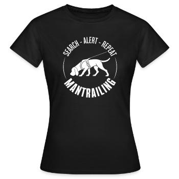 Chiens de chasse de chasse Sanglière Recherche de chiens Sports Chiens - T-shirt Femme - noir - Devant - AI Model Female 172 dark (172cm)