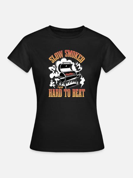 BBQ Grilling Meat Smoking Barbecue - Frauen T-Shirt - Schwarz