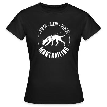 Boxer Chasseur de chiens Recherche de chiens Sports Wilsigns - T-shirt Femme - noir - Devant - AI Model Female 172 dark (172cm)