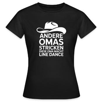 Tanzende Oma - Frauen T-Shirt - Schwarz - Vorne - AI Model Female 172 dark (172cm)