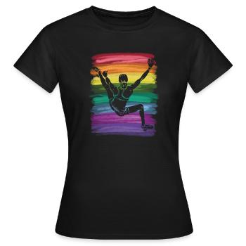 Boulderer Boulder Bouldern - Frauen T-Shirt - Schwarz - Vorne - AI Model Female 172 dark (172cm)