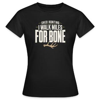 Schuppen-jagd-schuppen-jäger-geweih-jagd-weißwedel - Frauen T-Shirt - Schwarz - Vorne - AI Model Female 172 dark (172cm)