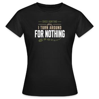 Schuppen-jagd-schuppen-jäger-geweih-jagd-weißwedel - Frauen T-Shirt - Schwarz - Vorne - AI Model Female 172 dark (172cm)