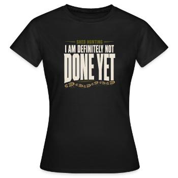 Schuppen-jagd-schuppen-jäger-geweih-jagd-weißwedel - Frauen T-Shirt - Schwarz - Vorne - AI Model Female 172 dark (172cm)